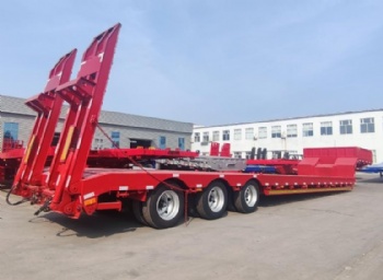 3 axle low bed semi trailer