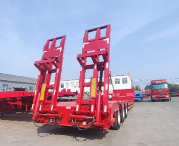 3 axle low bed semi trailer