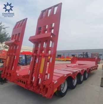 4 Axle 100 Ton Low bed Semi Trailer