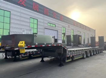 8 axle Extendable lowbed semi trailer