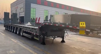 8 axle Extendable lowbed semi trailer