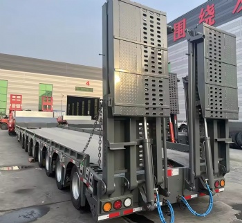 8 axle Extendable lowbed semi trailer